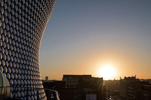 sunrise over Birmingham city centre